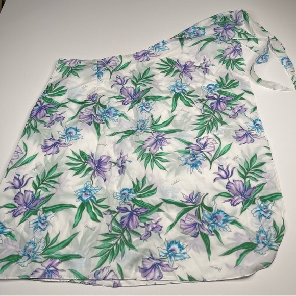 Evalani Swimsuit Coverup Wrap Skirt Hawaiian Island Floral Vacation Beach Summer - Picture 1 of 7